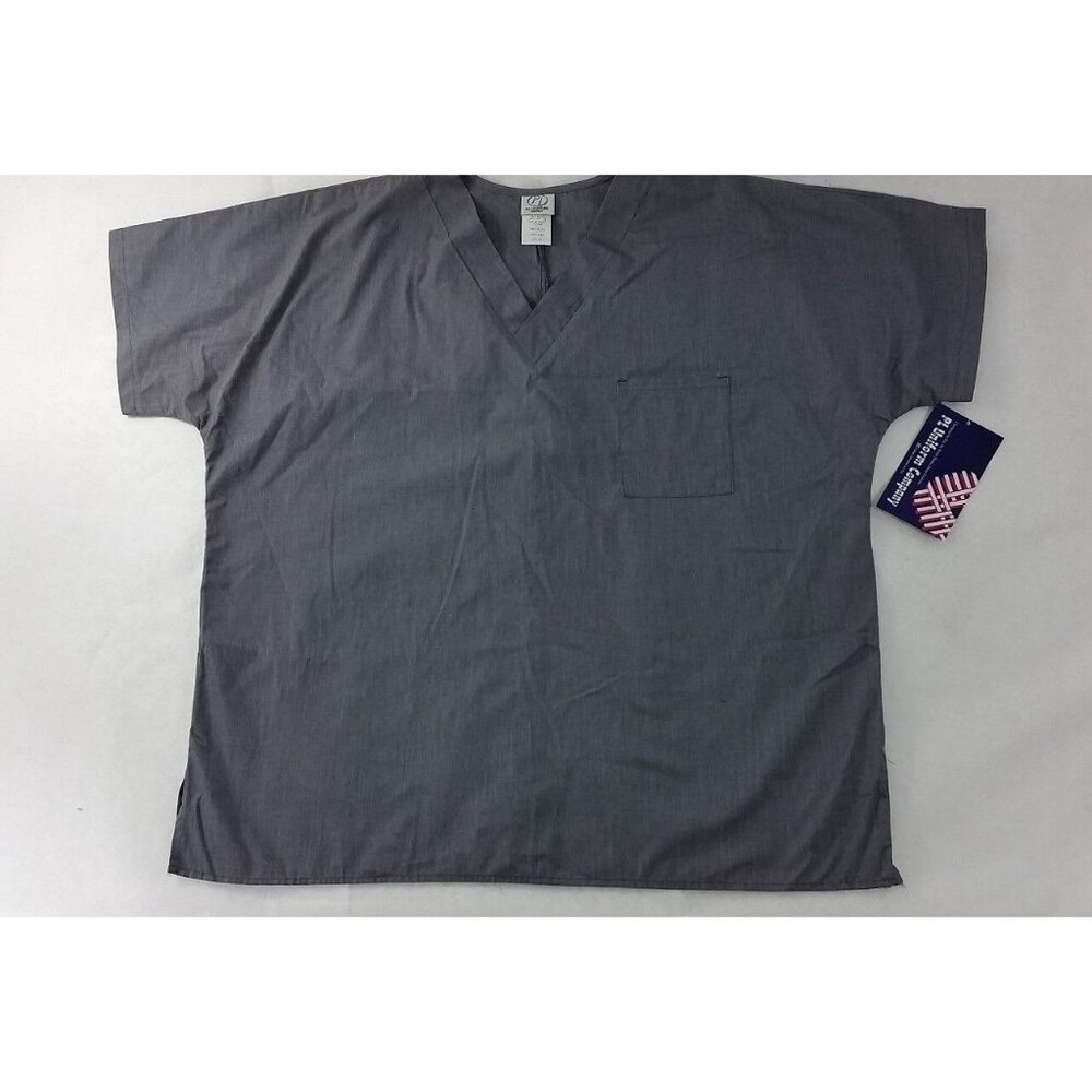 Mens /  Unisex Scrub Top Gray PL Uniform Company Size 3XL New with Tags